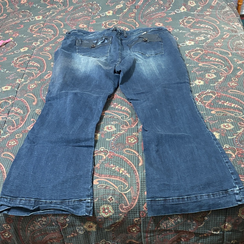 Cowgirl Tuff Medium Blue Flare Jeans